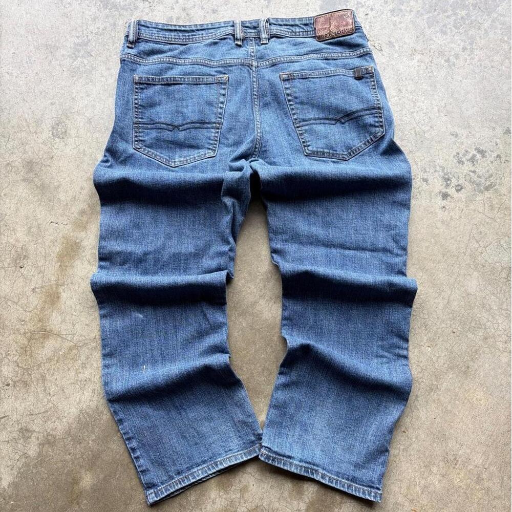 Buffalo Bootcut Jeans Y2K 2000s Straight Stretch Faded Blue Denim ‘Driven-X Basi